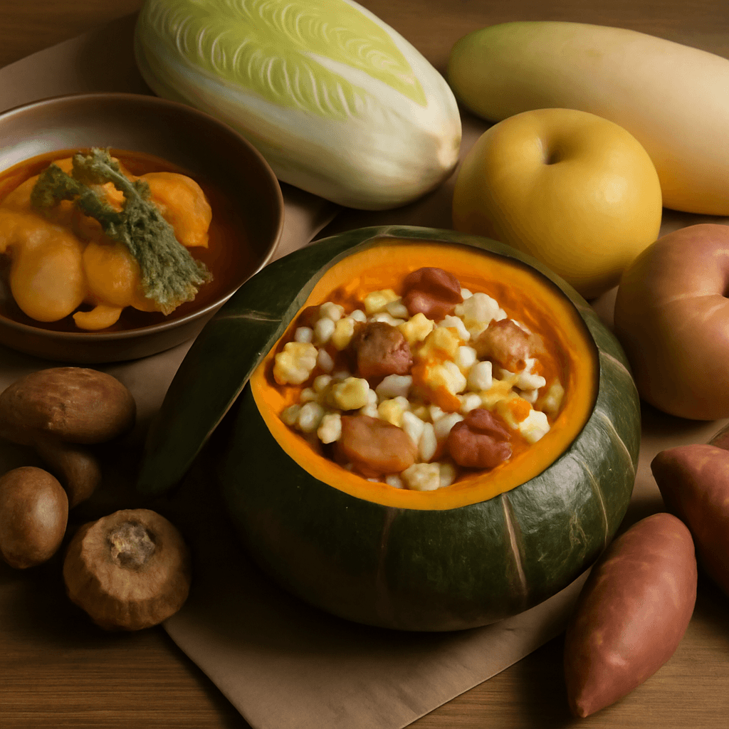 "가을의 맛을 담은 계절요리, 건강과 풍미를 한 그릇에 담았습니다"