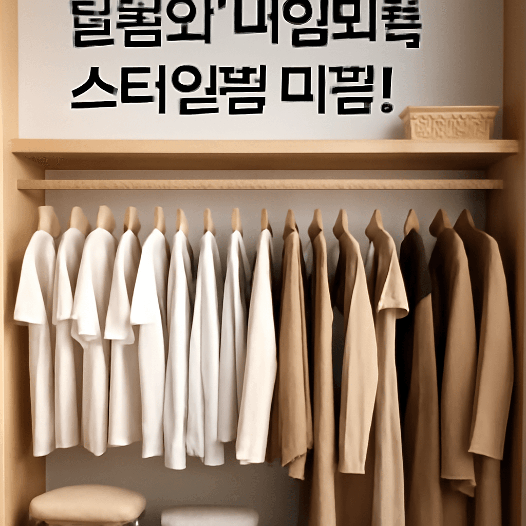 정리정돈으로 완성하는 깔끔한 데일리룩 스타일링 비법!